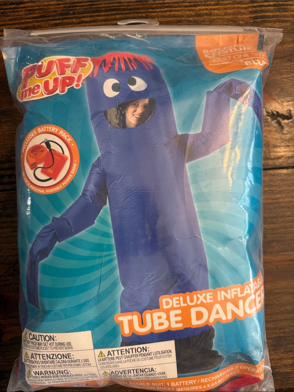 Spooktacular Creations Puff Me Up! Deluxe Inflatable BlueTube Dance Costume (OS)